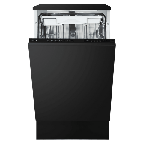CDA Black 450mm Slimline Integrated Dishwasher with 7 Programmes CDI4251