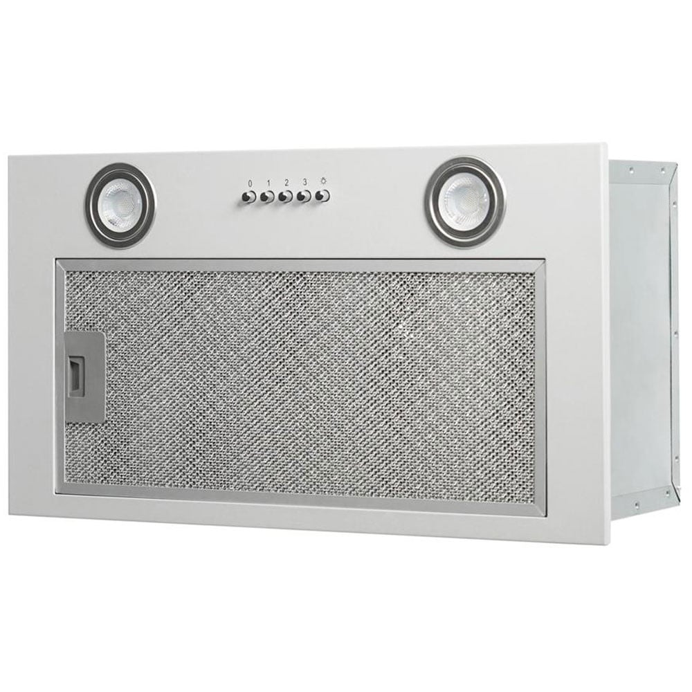 CDA White & Silver 3 Speed Canopy Extractor with Push Button Controls CCA52SI