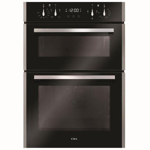 CDA Black & Stainless Steel Built-In Electric Double Oven DC941SS