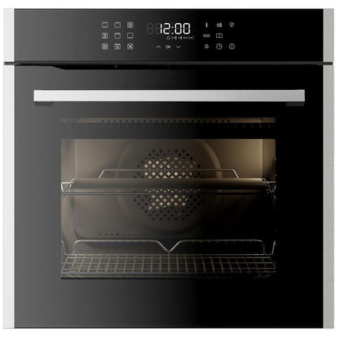 CDA Black & Stainless Steel Thirteen Function Single Oven & Steam Clean SL400SS