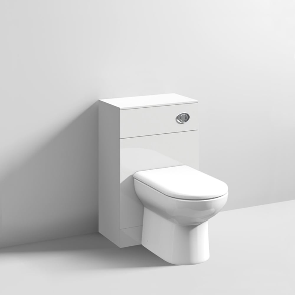 Nuie Mayford Gloss White 500x330mm Back to Wall WC Toilet Unit PRC142