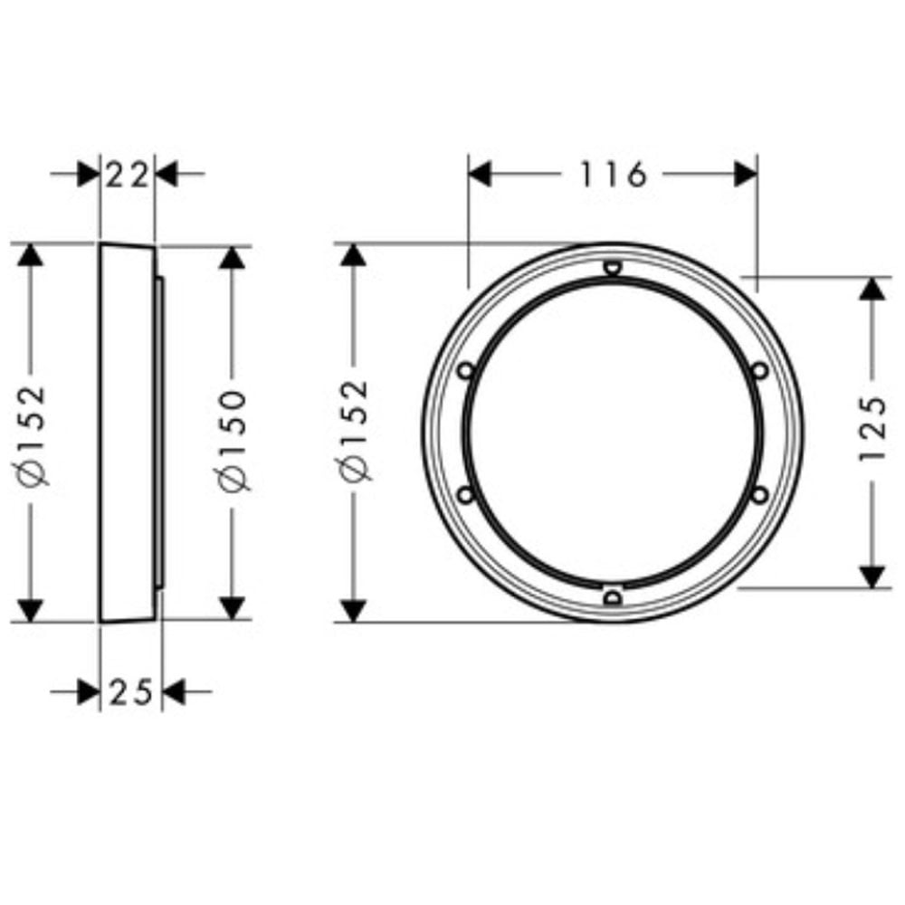 Hansgrohe Brushed Bronze 150mm Extension Set
