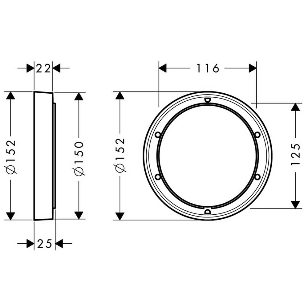 Hansgrohe Chrome 150mm Extension Set