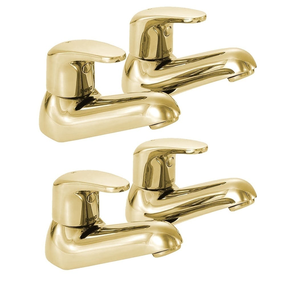 Deva Adore Hot & Cold Bathroom Basin Taps & Bath Taps Pack Set