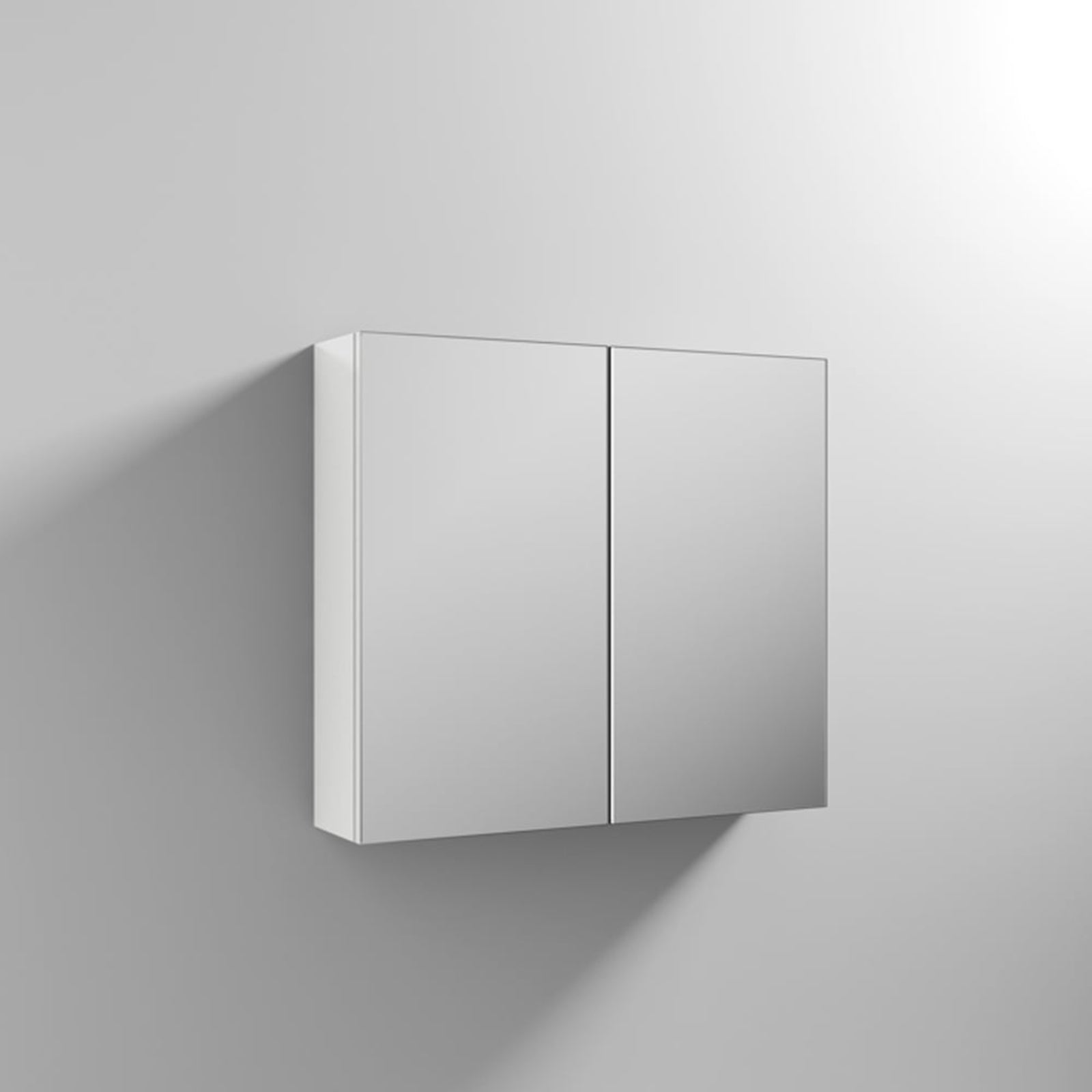 Fusion 800mm Wall Hung 2 Door Mirror Unit with Woodgrain and Gloss Finishes