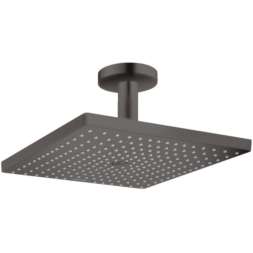 Hansgrohe Raindance E Brushed Black Chrome 300 1 Jet Overhead Shower With Ceiling Connector