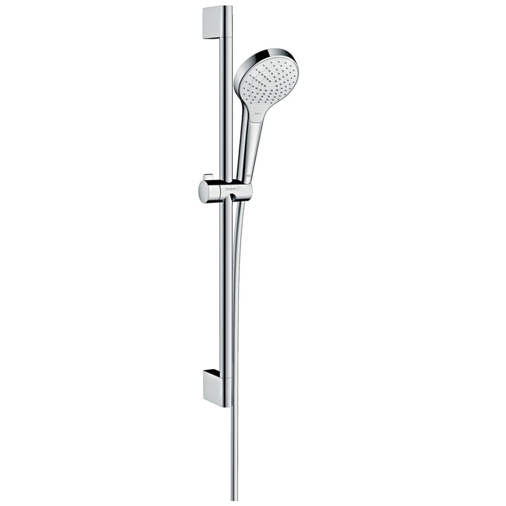 Hansgrohe Croma Select S White/Chrome Shower Set 110 Vario Ecosmart 9 L/Min With Shower Rail 65cm