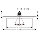 hansgrohe-croma-chrome-280-1jet-overhead-shower-