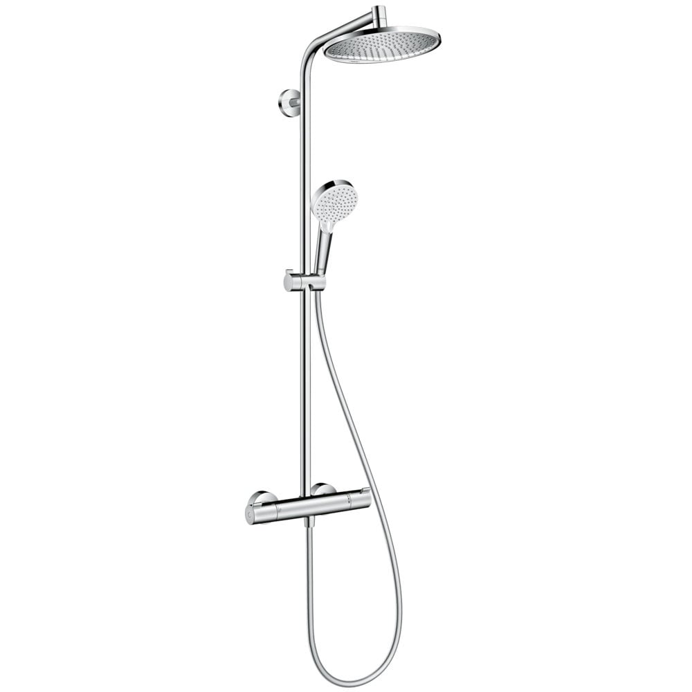 Hansgrohe Crometta S Chrome 240 1 Jet EcoSmart With Thermostatic Shower Mixer