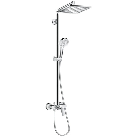 Hansgrohe Crometta E Chrome Shower Set 240 1jet with Manual Shower Mixer
