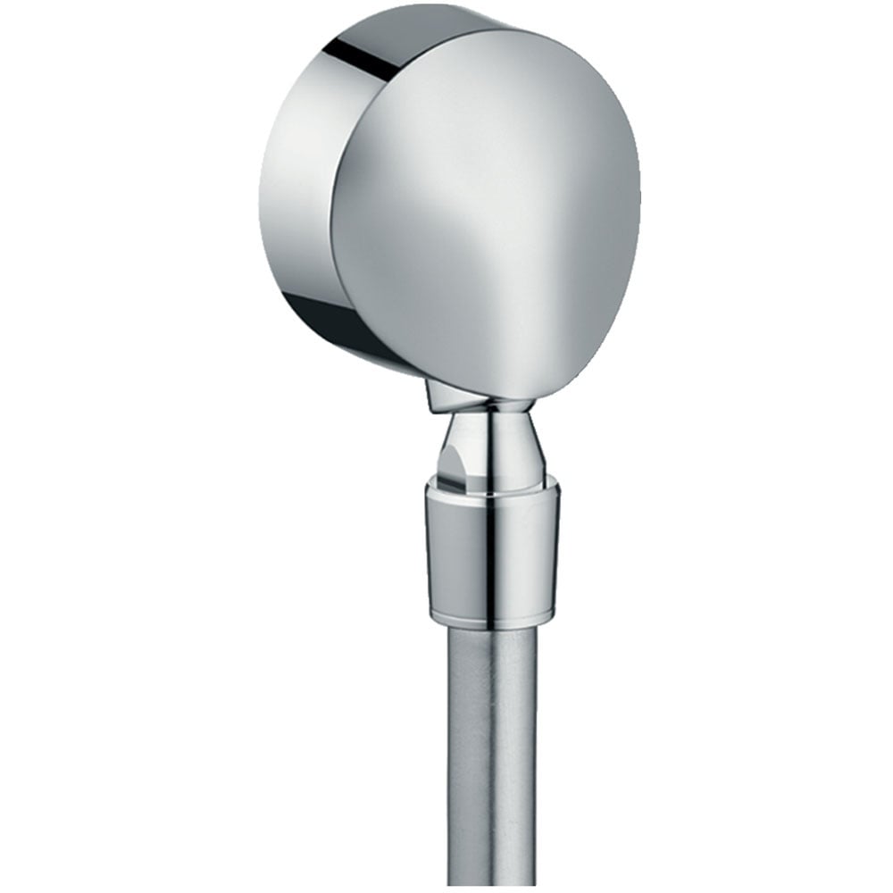 Hansgrohe FixFit Chrome Wall Outlet E With Non-Return Valve & Pivot Joint
