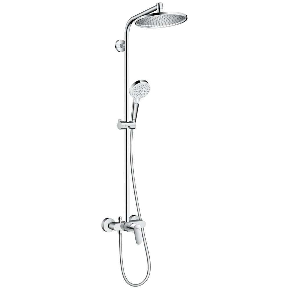 Hansgrohe Crometta S Chrome Shower Set 240 1 Jet with Manual Shower Mixer