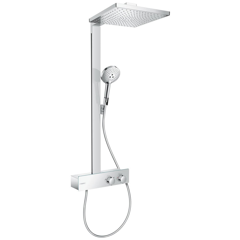 Hansgrohe Raindance E Chrome Showerpipe 300 1 Jet EcoSmart W/ShowerTablet 350