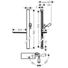 hansgrohe-unica-chrome-shower-rail-e-90cm-with-shower-hose-