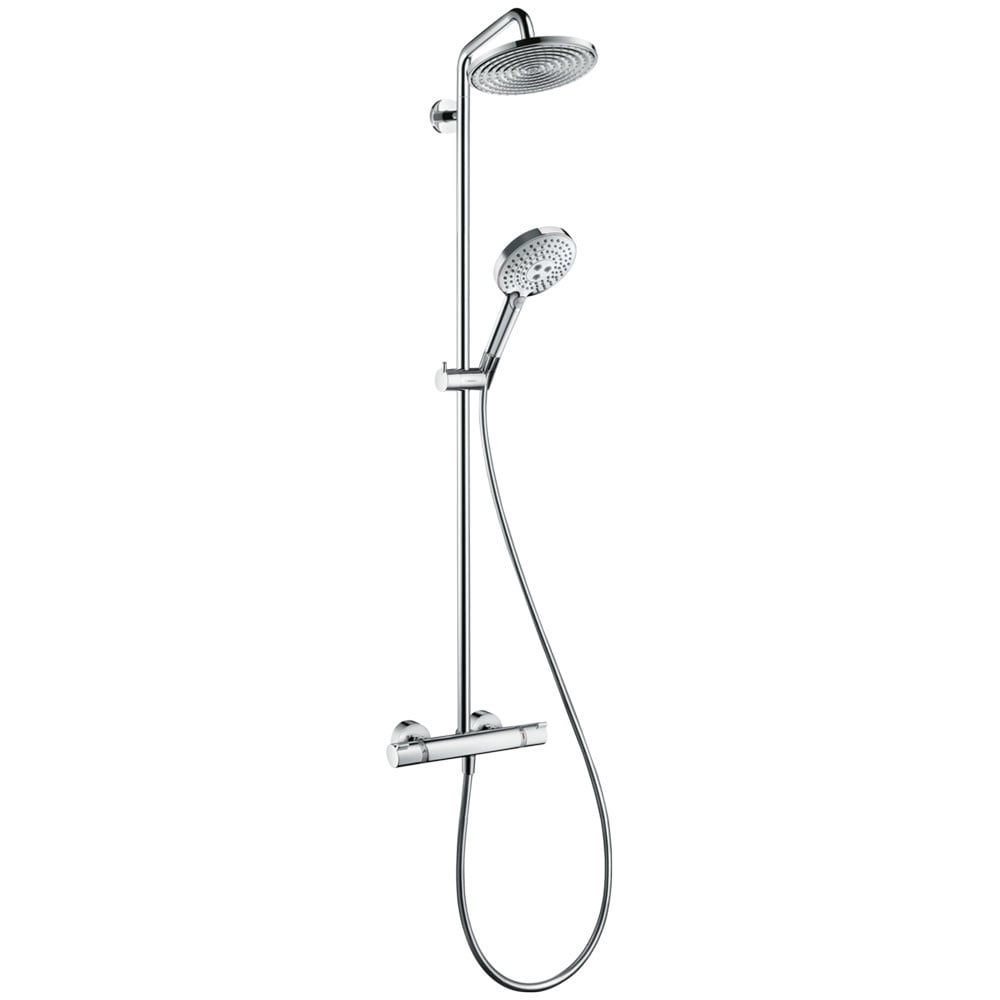 Hansgrohe Raindance S Chrome Showerpipe 240 1 Jet EcoSmart Thermostatic Shower Mixer