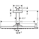 hansgrohe-raindance-e-brushed-bronze-300-1jet-overhead-shower-wceiling-conector-