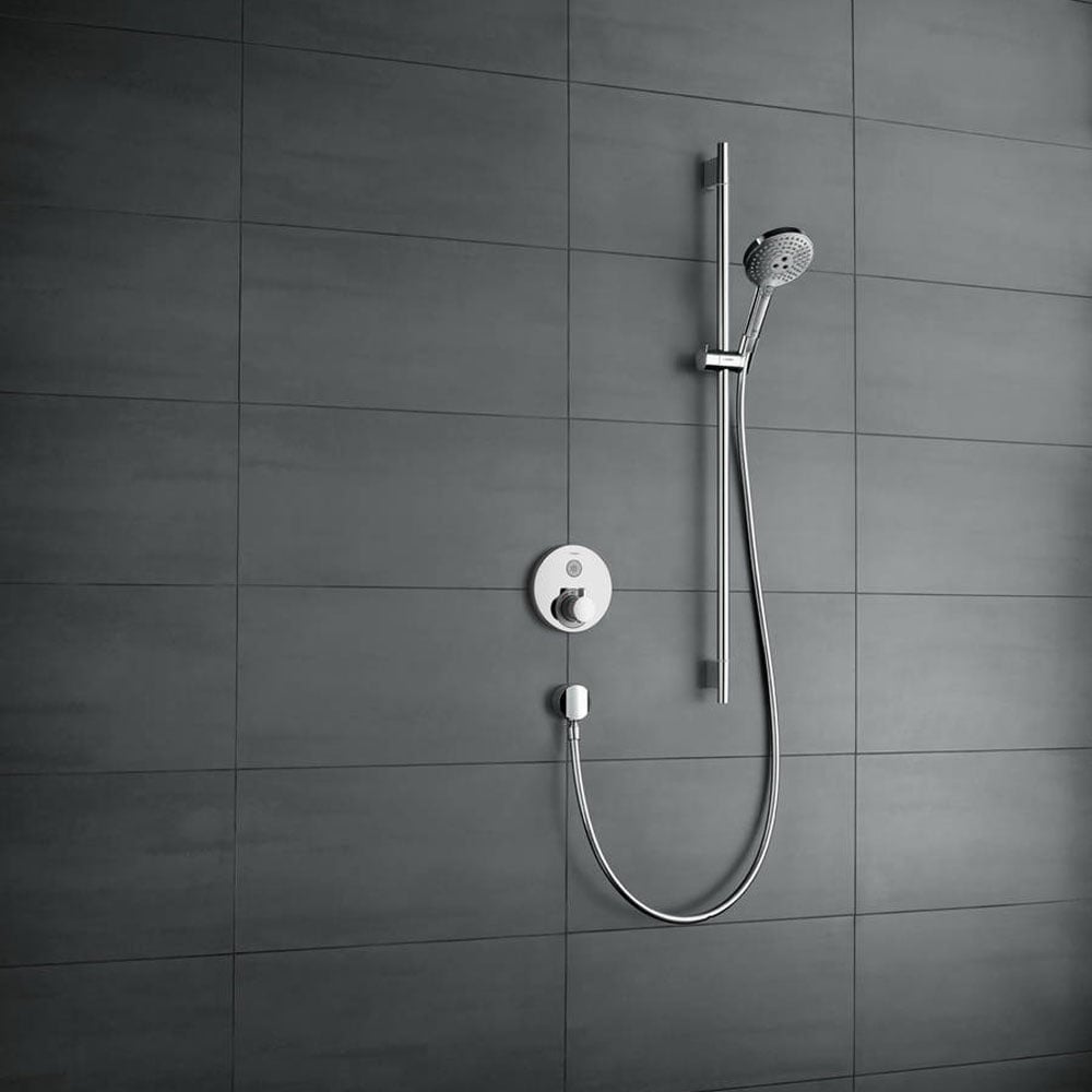 Hansgrohe Raindance Select S Chrome Shower Set 120 3 Jet EcoSmart 9 l/min with Shower Rail 90 cm & Soap Dish