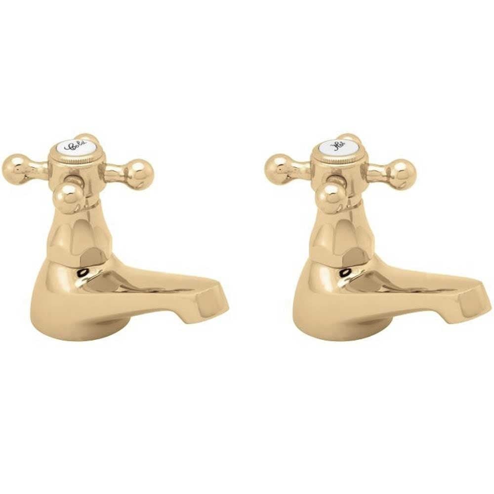 Deva Tudor Hot & Cold Basin and Bath Taps Pack Set