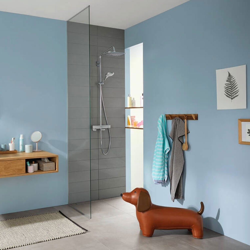 Hansgrohe Croma E 280 1 Jet Showerpipe with Thermostatic Valve
