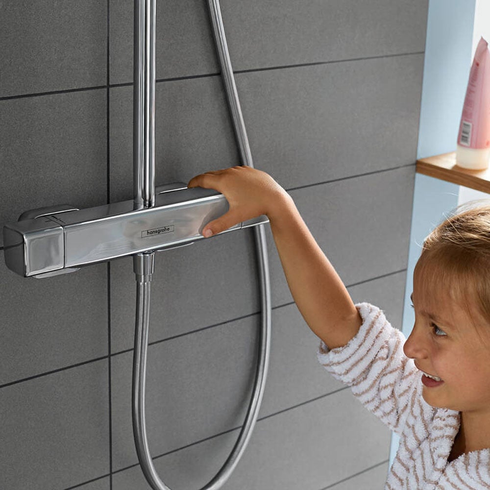 Hansgrohe Croma E 280 1 Jet Showerpipe with Thermostatic Valve