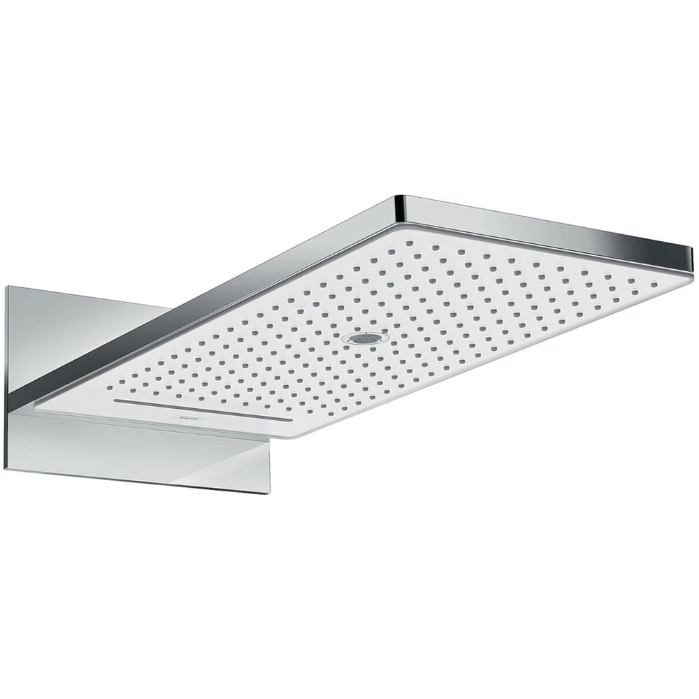Hansgrohe Rainmaker Select Eco 3 Jet White & Chrome Overhead Shower & Wall Connector