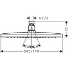 hansgrohe-croma-e-chrome-280-1jet-overhead-shower-