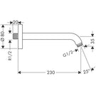 hansgrohe-chrome-23cm-shower-arm-