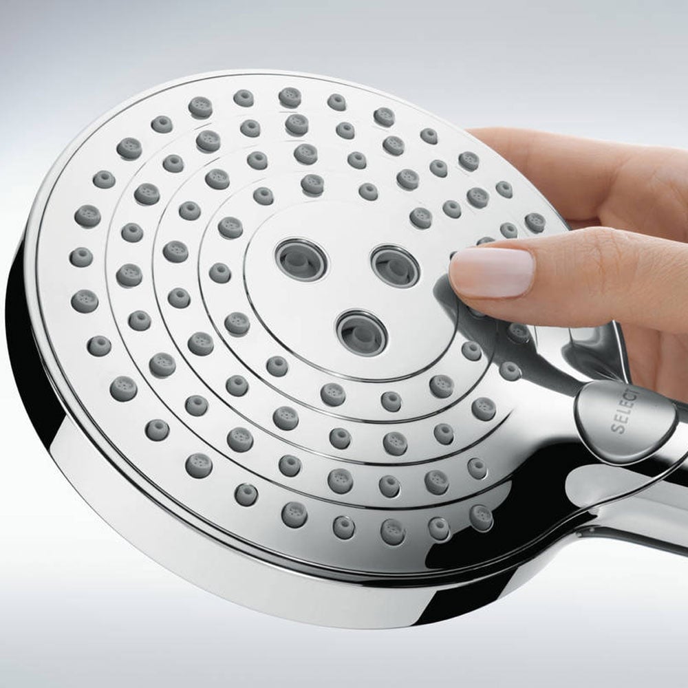 Hansgrohe Raindance Select S Chrome 120 3 Jet Shower Holder Set PowderRain & Shower Hose