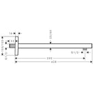 hansgrohe-390mm-square-matt-white-shower-arm-