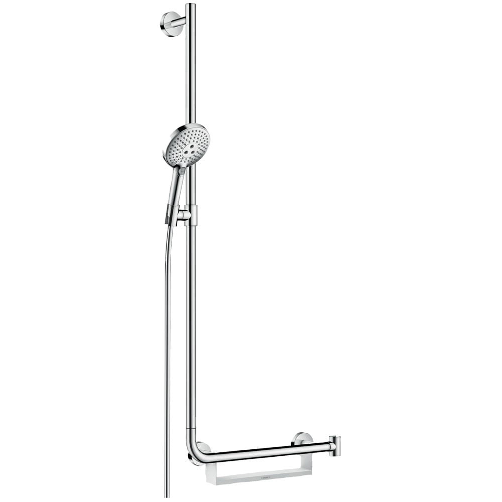 Hansgrohe Raindance Select S Chrome Shower Set 120 3 Jet, Left Shower Rail 110 cm