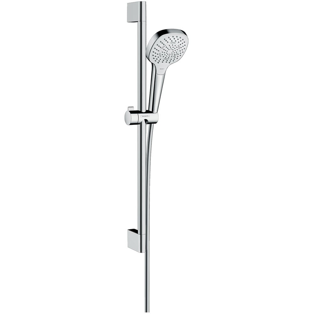 Hansgrohe Croma Select E White/Chrome Shower Set 110 Multi EcoSmart 9 l/min With Shower Rail 65cm