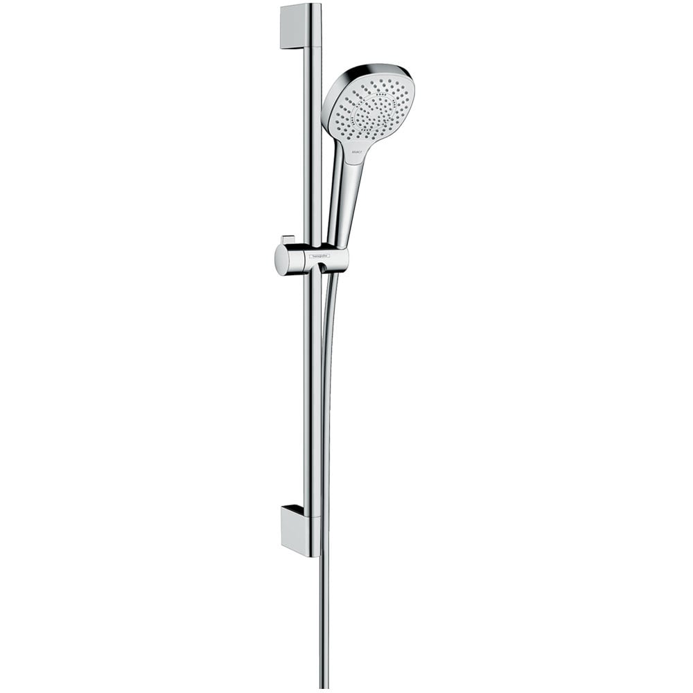 Hansgrohe Croma Select E White/Chrome Shower Set 110 Multi EcoSmart 9 l/min With Shower Rail 65cm