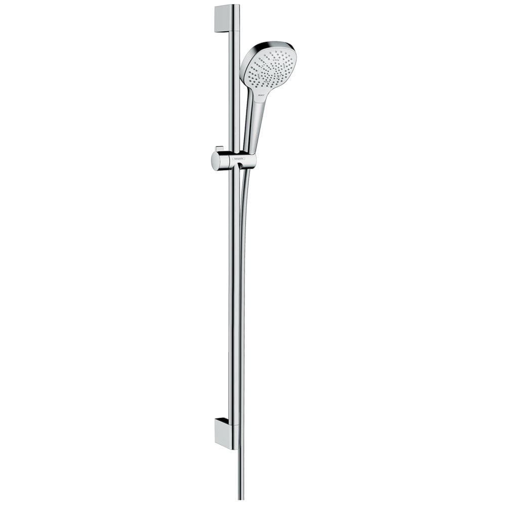 Hansgrohe Croma Select E White/Chrome Shower Set Multi EcoSmart 9 l/min Rail 90cm