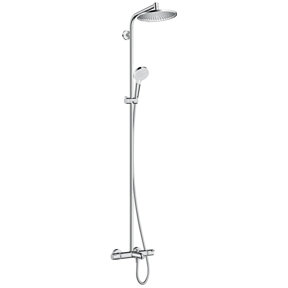 Hansgrohe Croma E Chrome 280 1 Jet Showerpipe EcoSmart 9 l/min with Thermostatic