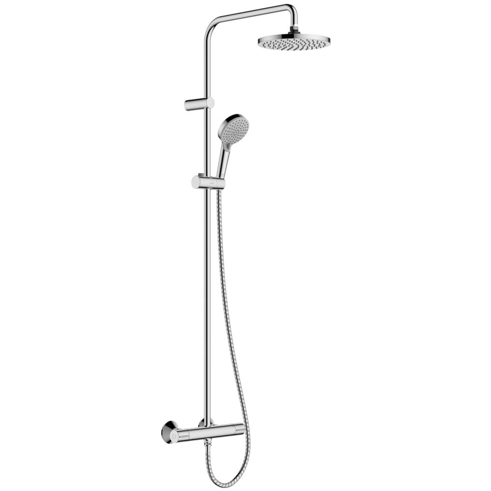 Hansgrohe Vernis Blend Chrome 200 1 Jet EcoSmart Showerpipe With Thermostat