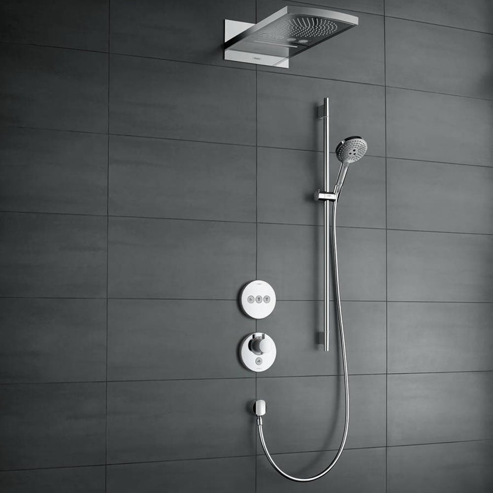 Hansgrohe Raindance Select S Chrome 120 3 Jet Shower Set EcoSmart 9 l/min & Rail 90 cm