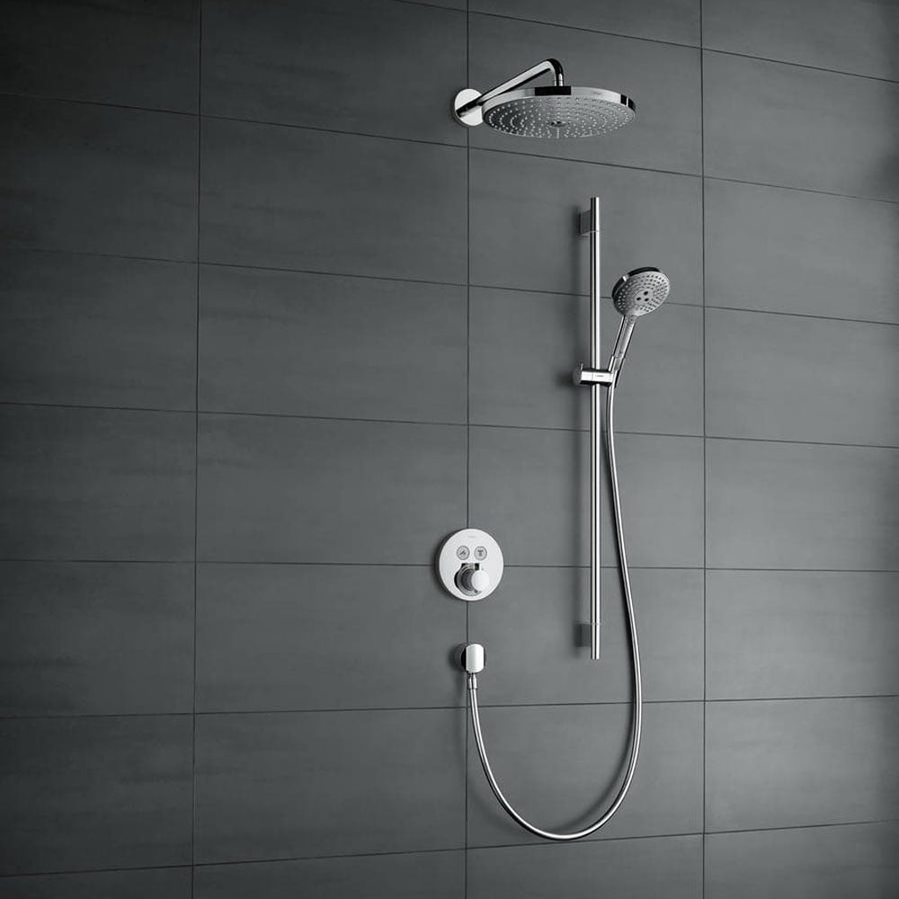 Hansgrohe Raindance Select S Chrome 120 3 Jet Shower Set EcoSmart 9 l/min & Rail 90 cm