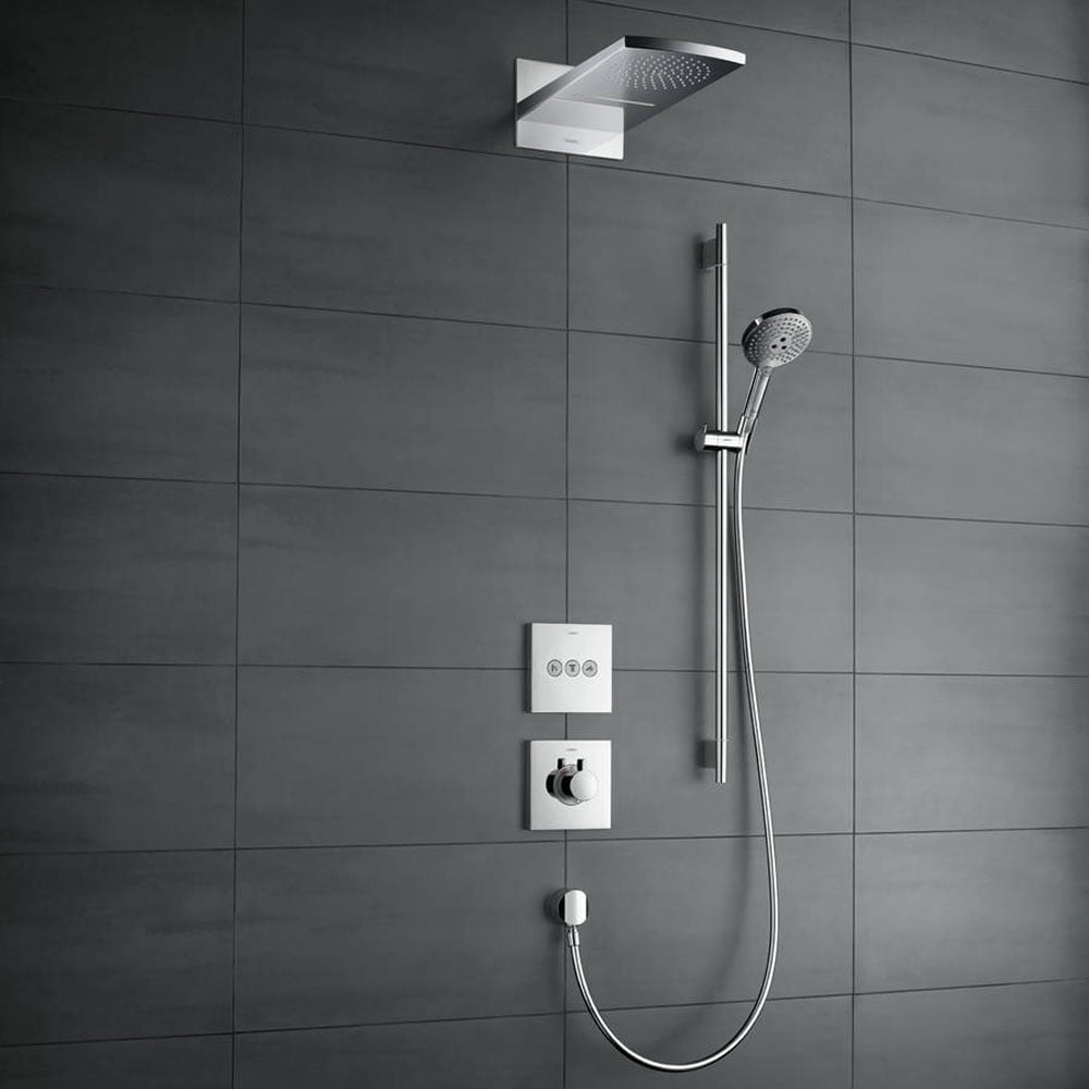 Hansgrohe Raindance Select S Chrome 120 3 Jet Shower Set EcoSmart 9 l/min & Rail 90 cm