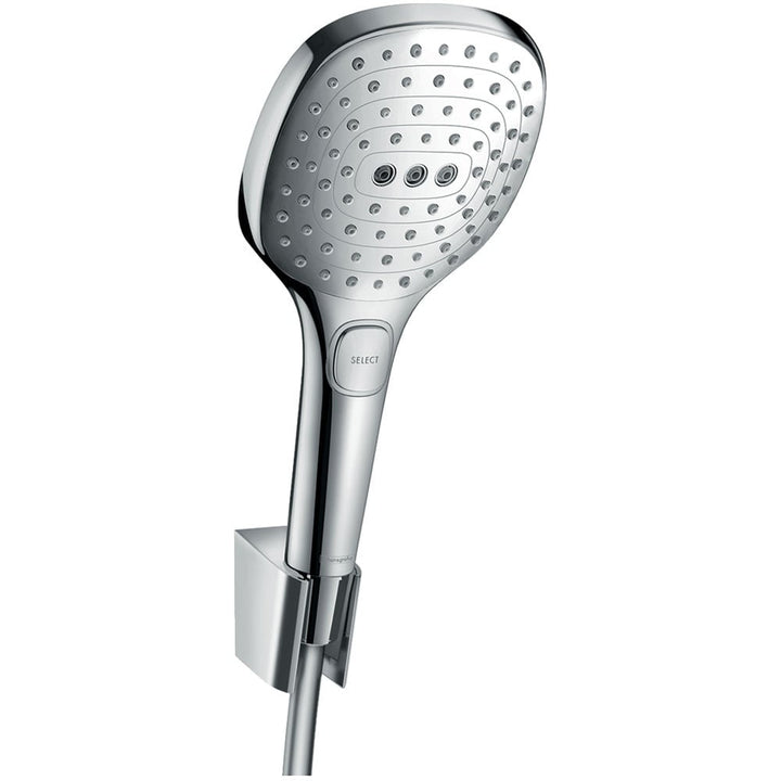 hansgrohe-raindance-select-e-chrome-120-3jet-shower-holder-set-with-hose-160cm-