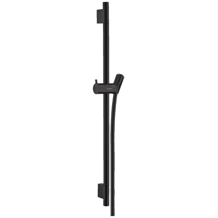 hansgrohe-unica-matt-black-shower-rail-s-puro-65cm-with-shower-hose-