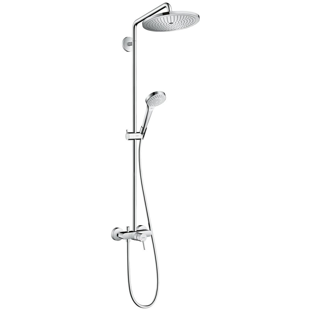Hansgrohe Croma Select S Chrome Showerpipe 280 1 Jet With Manual Shower Mixer