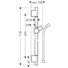 hansgrohe-unica-matt-white-shower-rail-s-puro-65cm-with-shower-hose-
