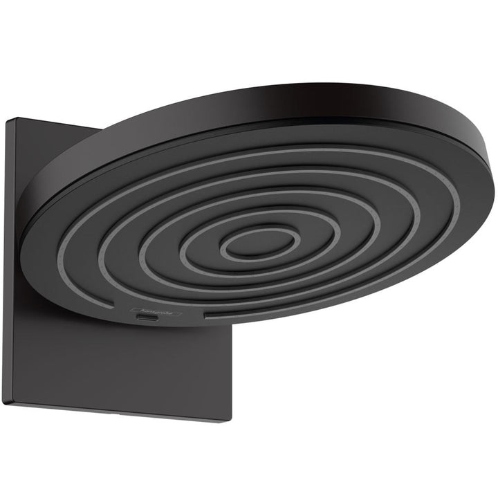hansgrohe-pulsify-matt-black-260-2jet-ecosmart-overhead-shower--wall-connector-