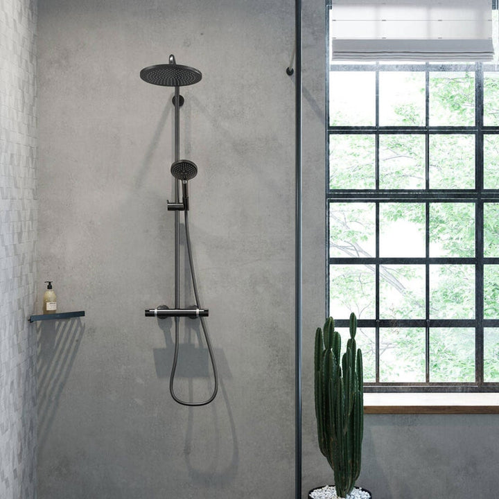 hansgrohe-croma-select-s-black-chrome-280-1jet-showerpipe-thermostatic-