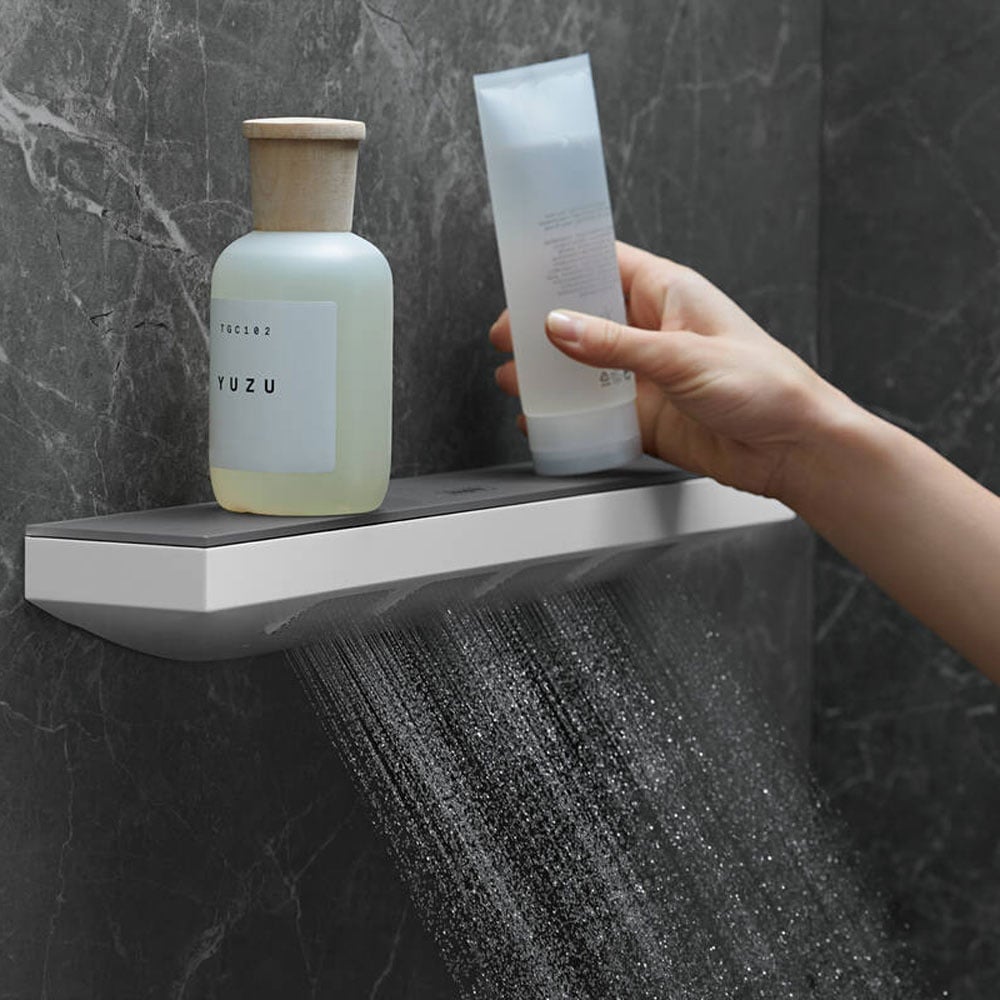 Hansgrohe Rainfinity 500 1 Jet Chrome Shoulder Shower With Shower Shelf