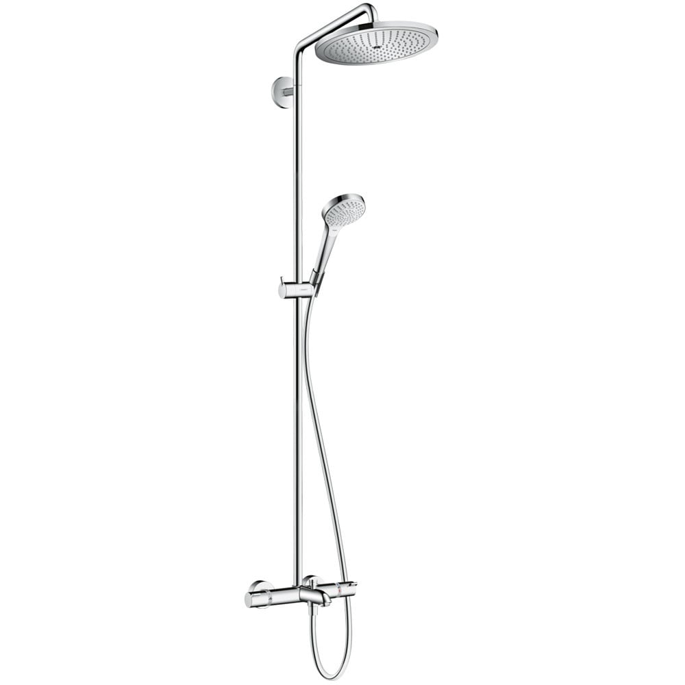 Hansgrohe Croma Select S Chrome Shower Set 280 1 Jet with Thermostatic Bath Mixer