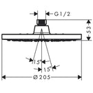hansgrohe-vernis-blend-matt-black-200-1jet-overhead-shower-