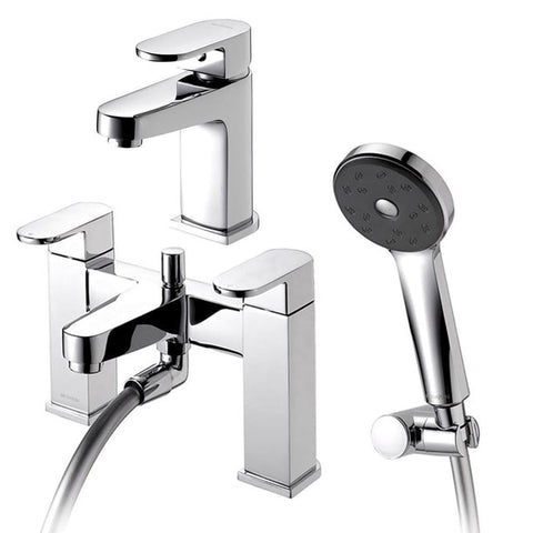 Methven Amio Basin & Bath Shower Mixer Taps Pack Set