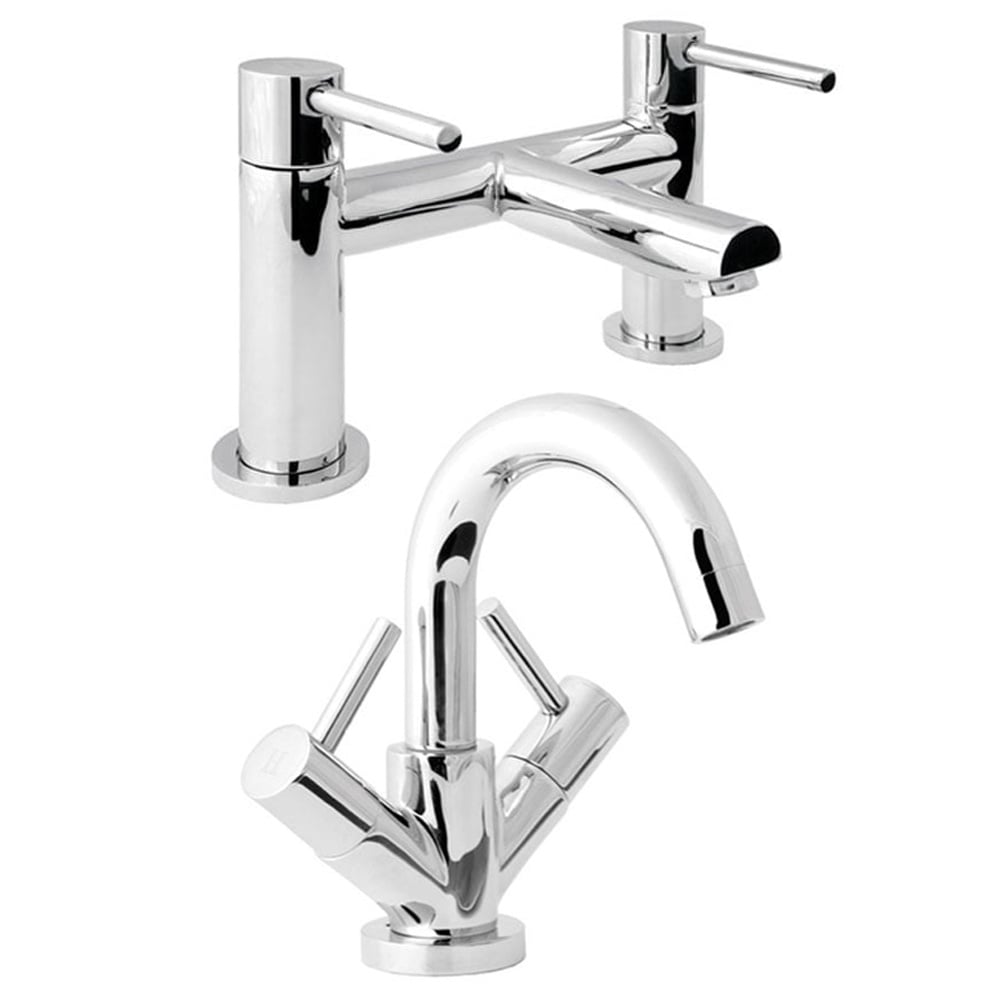 Deva Insignia Chrome Basin Mixer & Bath Taps Pack Set