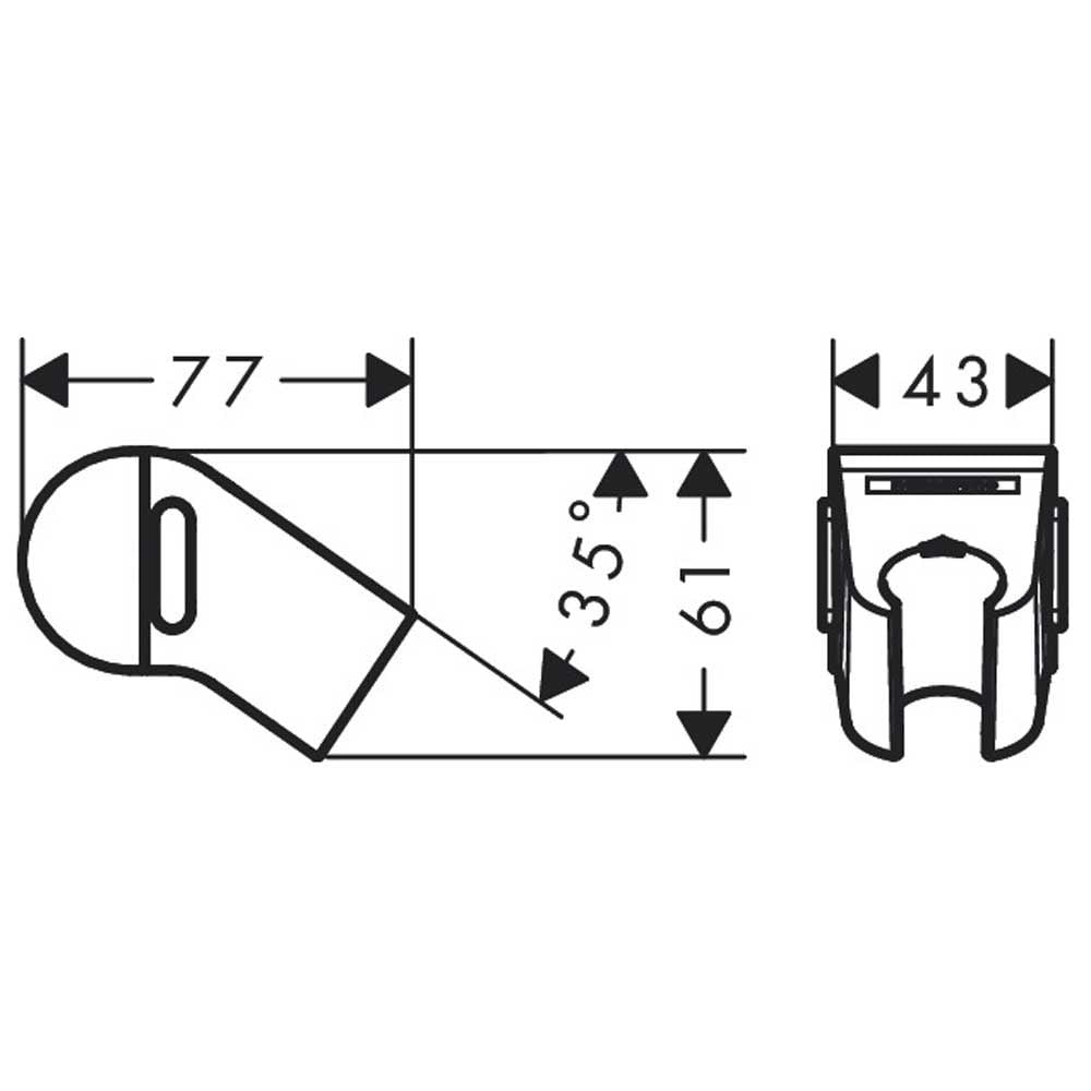 Hansgrohe WallStoris Wall-Mounted Shower Push Slider